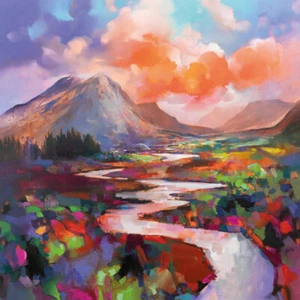 Scott Naismith - Etive Flow - Canvas Print Wall Art 3 sizes available - Picture 1 of 1