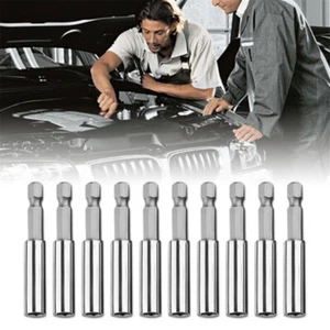 Confezione 10 Prolunga Magnetica Presa Trapano Porta Punte 1/4" Esagonale Elettroutensili - Foto 1 di 8