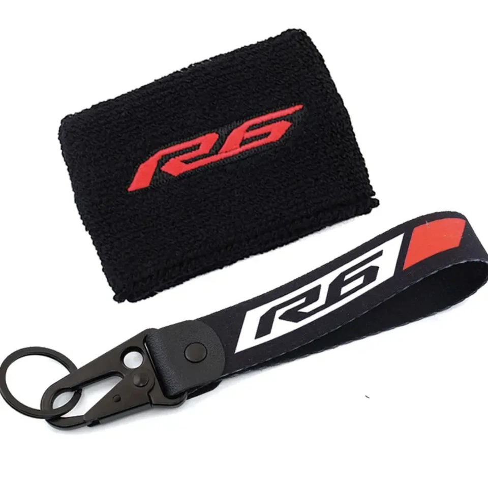 Cubierta de calcetín de depósito de freno delantera Yamaha YZF R6 R6S roja + etiqueta de llavero Foto 1 de 1