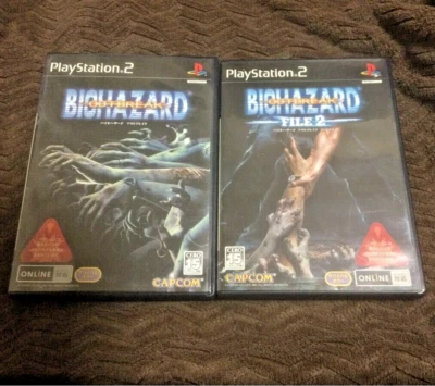 PS2 Resident Evil Biohazard Outbreak 1&2 game 2 set CAPCOM - Image 1 of 4