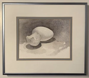 c1986 Fine Watercolor Gwendolyn C Bragg Egg Shells Study Lorton Virginia - Picture 1 of 13