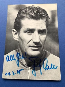 FRITZ WALTER (†2002) Weltmeister 1954 DFB signed  DerbyStar-Autogrammkarte 10x15 - Picture 1 of 2