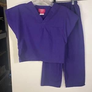 Kids M&M nurse Scrubs set Sz 5/6 Dress Up Costume Halloween Purple - Picture 1 of 4