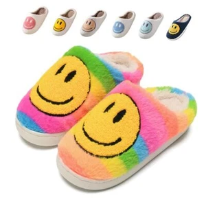 Sierlos Cute Smile Slippers for Kids Girls Boys,Happy 9.5-10 Little Kid Rainbow - Picture 1 of 8