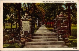 Postal STILE AND WALK Hendrix College CONWAY, Arkansas AR sin usar - Imagen 1 de 2