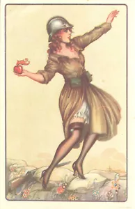 Artist Busi Woman Italian Postcard - Picture 1 of 2
