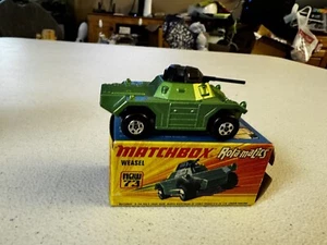 MATCHBOX 73 Weasel MILITARY ARMY TANK w original box Super fast Rolamatics - Picture 1 of 6