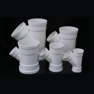 PVC Oblique Tee Connector 45 Degree Tilted Three Way Joints Y Type Pipe fittings - Picture 1 of 6