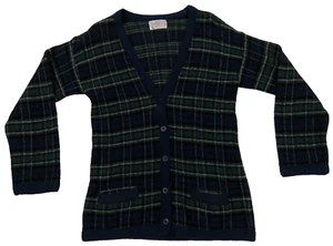 NWOT Pendleton 100% Virgin Wool Tartan Plaid Mens Full Button Cardigan Sweater S - Picture 1 of 5