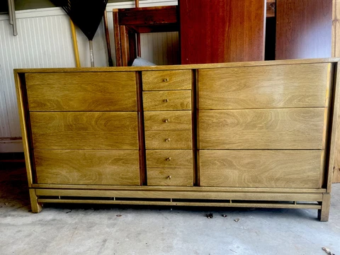 American of Martinsville 1954 mid century modern dresser and nightstand Cover