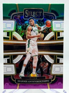 GIANNIS ANTETOKOUNMPO 2023-24 Panini Select #60 VERDE BLANCO PÚRPURA PRIZM - Imagen 1 de 2