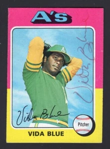 Vida Blue 1975 Topps Autographed Card #510 - Picture 1 of 2
