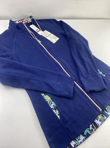 NWT Tommy Bahama Palm Lights Aruba Full-Zip Sweater Navy Sz Xs Extra Small - Picture 1 of 9