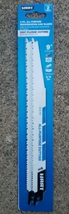 HART All Purpose Reciprocating Saw Blades 2 piece,  9"  6/9 TPI. - Picture 1 of 2