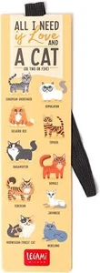 Legami Bookmark Elastic Page Marker Certified Plasticized Paper Kitty Cat Theme - Foto 1 di 1
