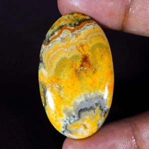 45,45 quilates. Piedra preciosa suelta cabujón ovalado 100 % natural de jaspe abejorro eclipse - Imagen 1 de 3