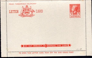 Tarjeta de letra roja Australia KGVI 1951 3d como nueva - Imagen 1 de 3