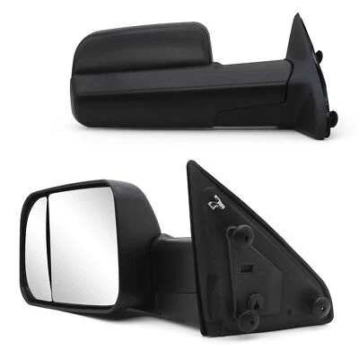 Par de espejos retrovisores de remolque manuales para camioneta Dodge Ram 1500 2500 3500 4500 5500 2013-2016 Foto 1 de 4