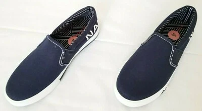 Zapatos informales de barco de lona Nautica Fairwater Twingore para jóvenes talla 4 azul marino Foto 1 de 4