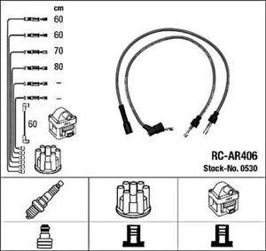 NGK Ignition Cable Kit Black For ALFA ROMEO 75 90 Alfetta GTV 116 74-93 404977 - Picture 1 of 2