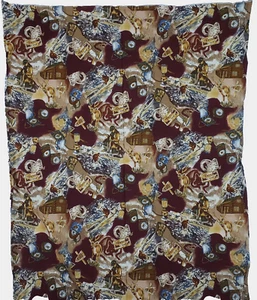 VTG S.C. Shamash & Sons Trapper Camp Fabric 2 Yd Pre-Washed Cotton NOS made USA - Picture 1 of 5