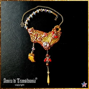 Luxury Jewellery Woman Charm Necklace Collar Choker Pearl Crystal Honey Bee Nest - Picture 1 of 24