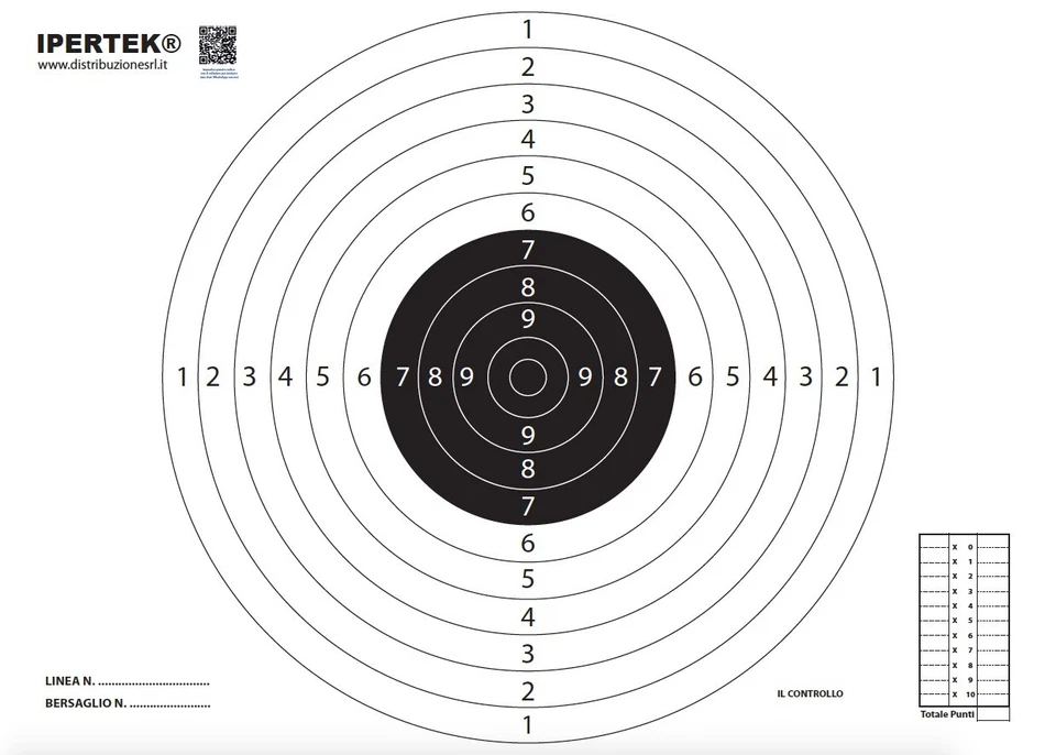 50 fogli bersaglio fucile carabina 48 x 48 cm cerchio foglio lunga distanza 70 - Imagen 1 de 1
