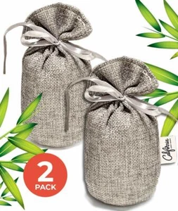 Gray Mini Bamboo Charcoal Air Purifying Bags (2-Pack), 50g - Picture 1 of 9