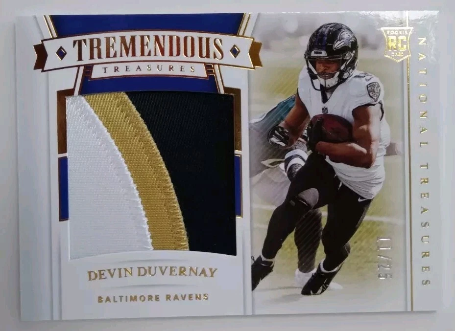 2020 Panini National Treasures #TTR-DD Devin Duvernay Patch RC 11/25 Ravens - Image 1 of 2