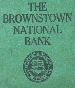 Bolso de banco de tela vintage The Brownstown National Bank PA COMO ESTÁ - Imagen 1 de 16