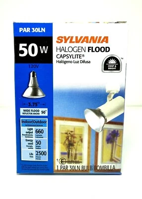Sylvania Hal 50W Long Neck E26 Flood 50PAR30LN/HAL/WFL50 /NFL25 - Image 1 of 4