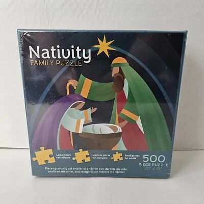Nativity Family Puzzle 500 Piece Sealed Jigsaw Deseret - Image 1 of 4