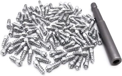 Tornillo de carburo de 12 mm tacos de neumáticos clavos de nieve antideslizantes/antihielo para automóvil/moto de nieve/ Foto 1 de 4