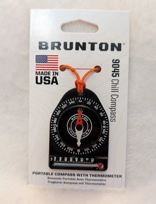 Brunton Tag-Along 9045 bússola fria com termômetro novo com etiquetas  - Imagem 1 de 2