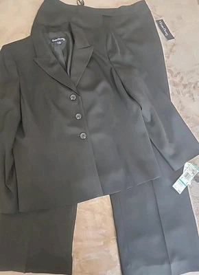 Nuevas etiquetas EVAN-PICONE Traje de pantalones de lujo silenciosos negros para mujer talla 16 con blazer Foto 1 de 4