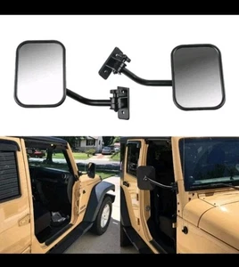 Paar Schnellspanner rechteckige Seitenspiegel für Jeep Wrangler, breit verstellbar - Bild 1 von 6