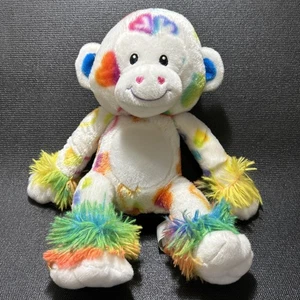 Fiesta 🌈 🐒 Macchie Arcobaleno e Cuori Scimmia Bianca 12” Ottime Condizioni - Foto 1 di 12