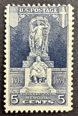 Estatua conmemorativa John Ericsson sello usado Sc# 628 de Estados Unidos 1926 Foto 1 de 2