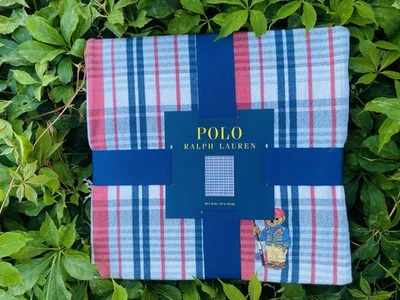 Polo Ralph Lauren Polo Fishing Bear Throw Blanket Multicolour 50 x 70”. New - Image 1 of 4