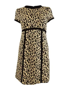 Nanette Lepore Women's Leopard-Print Sheath Dress (0, Tan/Black) - Picture 1 of 3