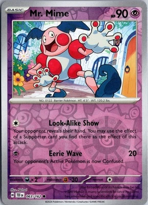 Mr. Mime - SV05: Temporal Forces #063/162 Reverse Holo Common - Image 1 of 2