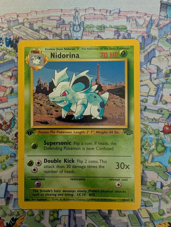 Nidorina 40/64 1st Edition Jungle LP Vintage WOTC - Pokemon TCG - Image 1 of 4