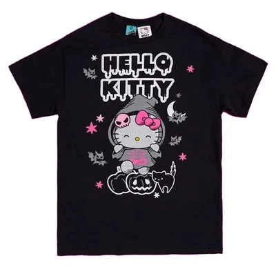 Hello KittyMaglietta Halloween Triste Mietitore Adulto Unisex (TT964) - Immagine 1 di 3