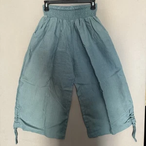 Nomad the Label Sadhu French Leinen Hose Extra Small Grün Blau Boho Lagenlook - Bild 1 von 10