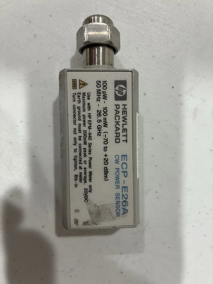 HP Agilent Keysight ECP E26A Power Sensor, 50 MHz - 26.5 GHz, -70 to 20dBm - Image 1 of 1