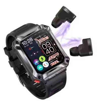 3 in 1 Smart Watch With TWS Earbuds Smartwatch Wireless Headset For iOS Android - Image 1 of 4