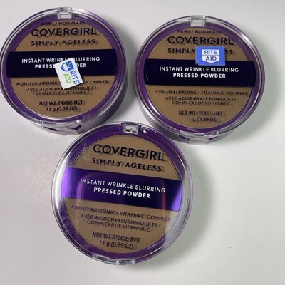 Covergirl Simply Ageless Wrinkle Blurring Pressed Powder Soft Sable #275, 3 Pack - Image 1 of 2