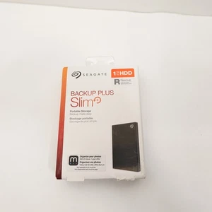 Disco duro externo Seagate Backup Plus delgado portátil de 1 TB STHN1000400 - negro - Imagen 1 de 4