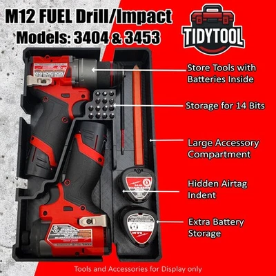 M12 Drill Driver Organizer for Milwaukee Packout insert 2 and 3 Drawer - Image 1 of 4
