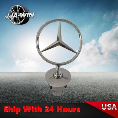 3D Hood Emblem For Mercedes-Benz C230 C280 CLK320 E350 E320 E/S500 Silver Front Foto 1 de 4